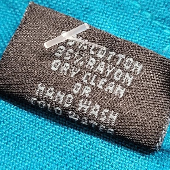 Blue Cotton Top with Dolman Sleeve - Picture 7 of 9